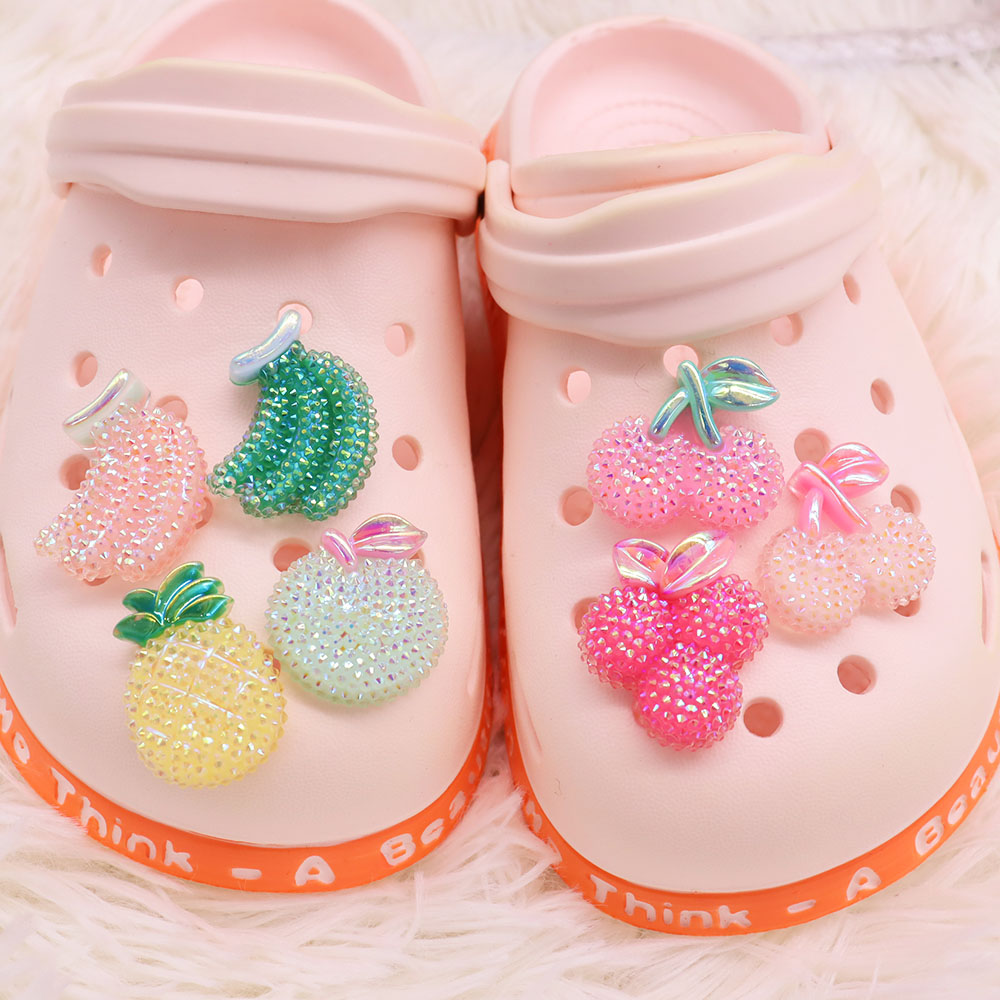 Baby Food Banana - 1pcs Resin Shiny Fruit Banana Cherry