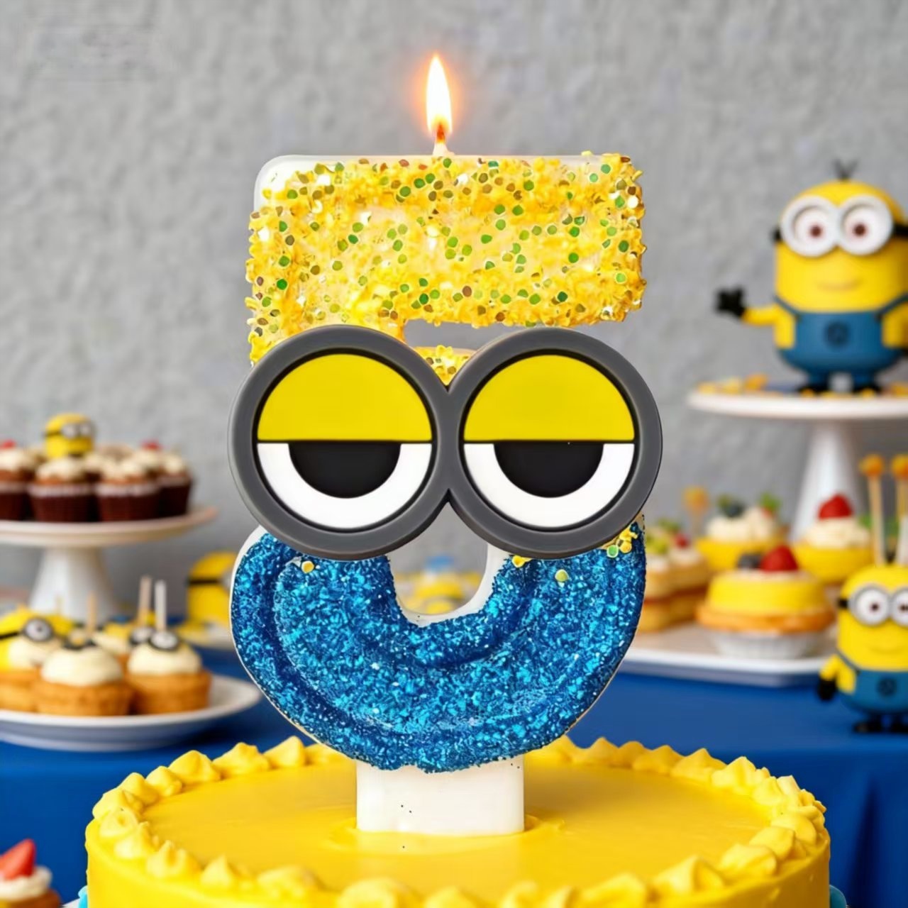 Baby Food Banana - Yellow Banana Man Candle Number 0-9