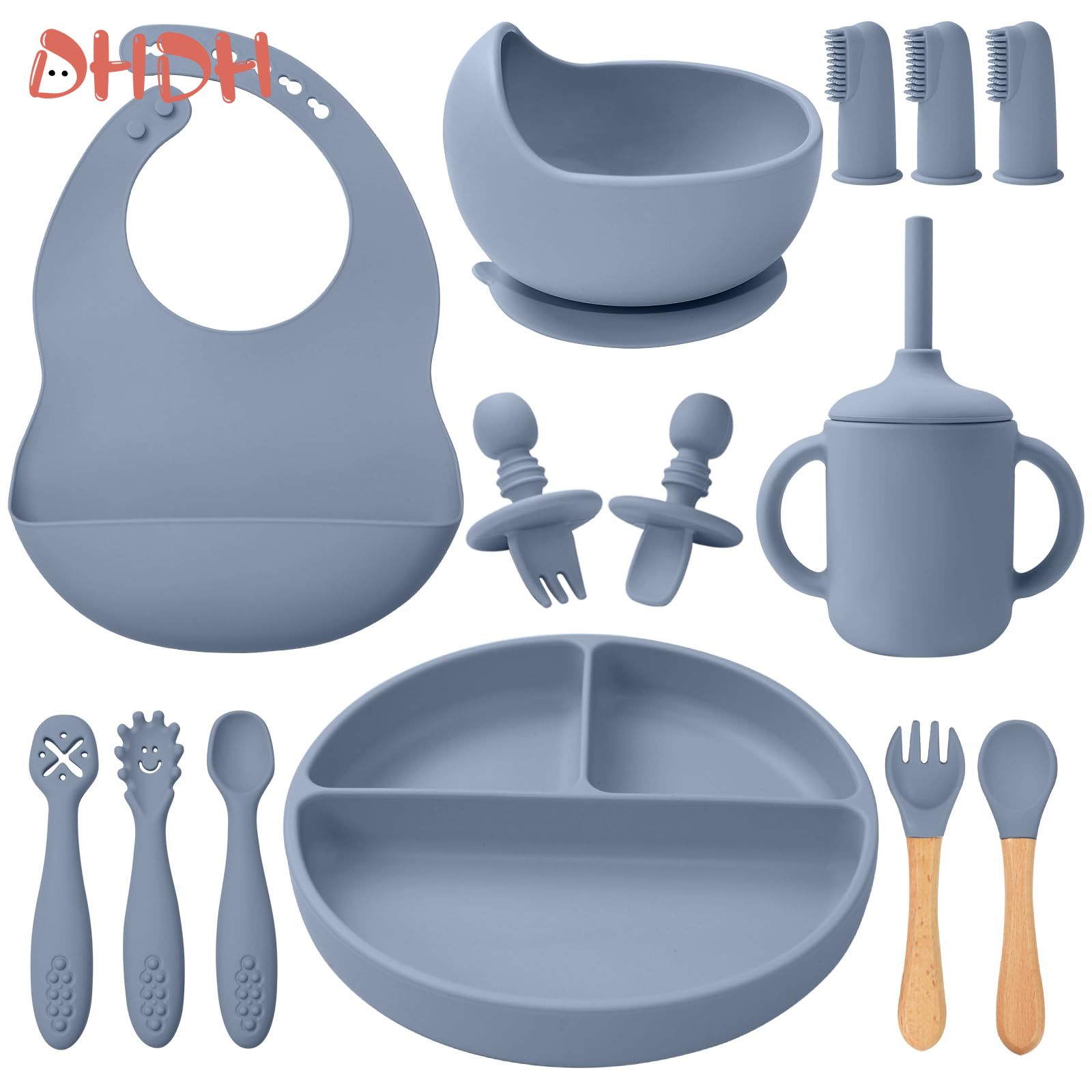 Baby Food Dispensing Spoon - Silicone Baby Feeding Set Tableware Baby