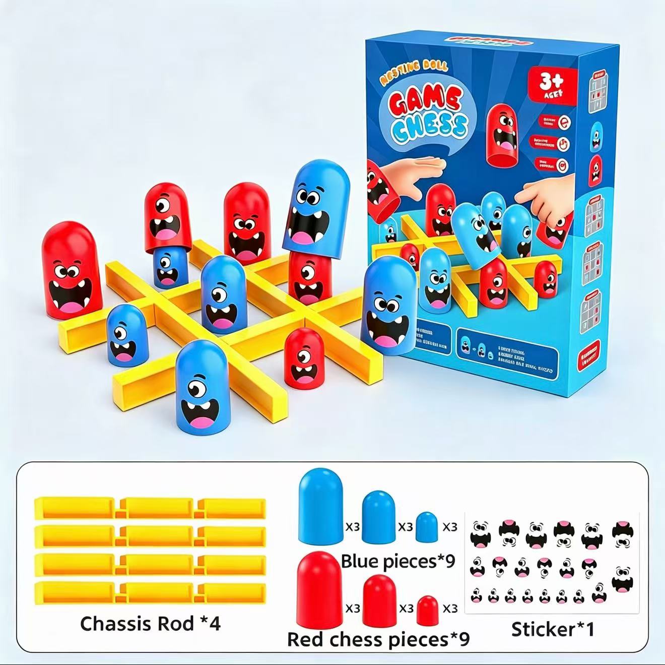 Baby Food Eat - Tic-Tac-Toe Eat-and-Be-Sized Stacking Cups Dual Battle