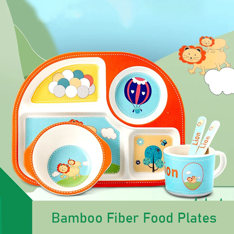 Children's Dish With Partition - Baby Food With Fiber ulasan dan harga