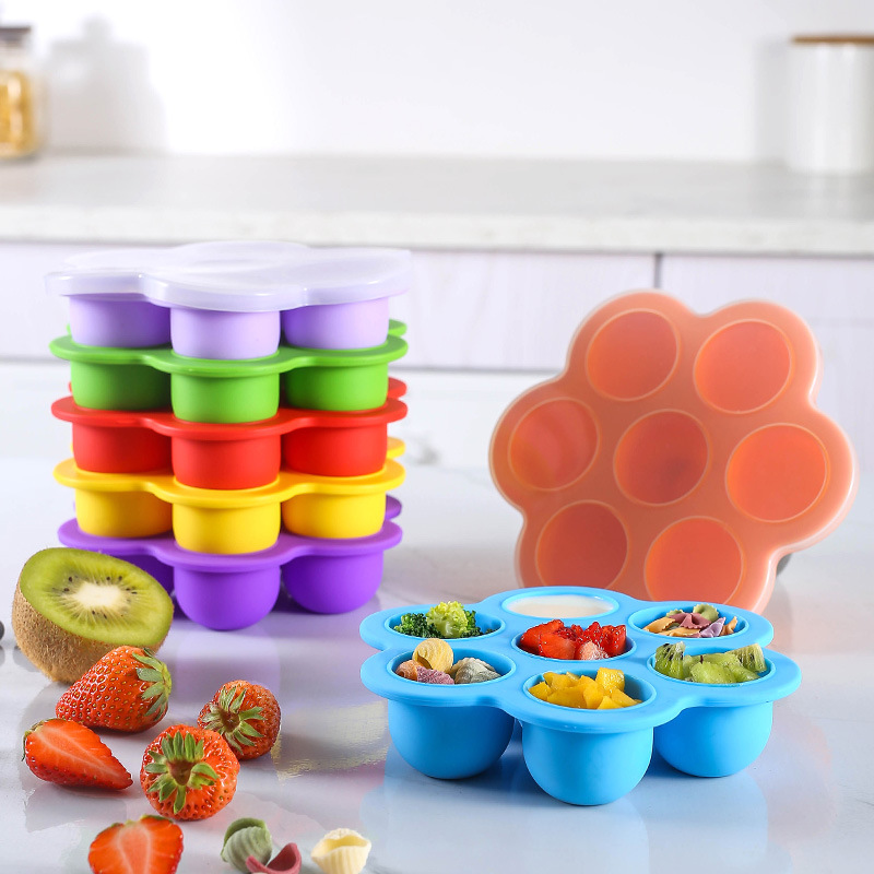 7 Holes Reusable Silicone Baby - Baby Food Freezer Tray ulasan dan harga