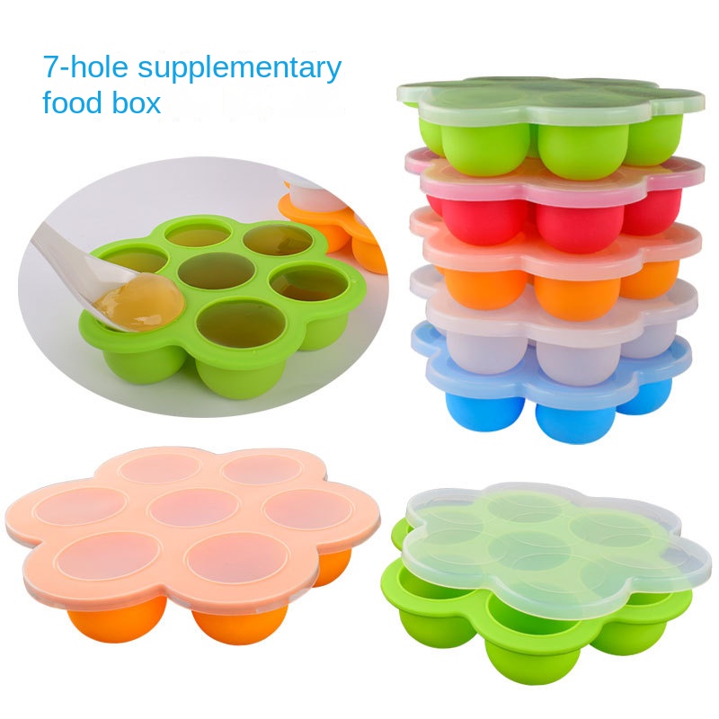 7 Holes Reusable Silicone Baby - Baby Food Freezer Tray ulasan dan harga