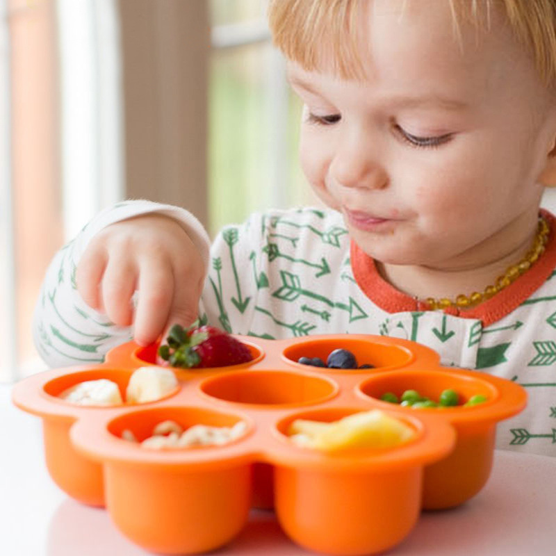 7 Holes Reusable Silicone Baby - Baby Food Freezer Tray ulasan dan harga