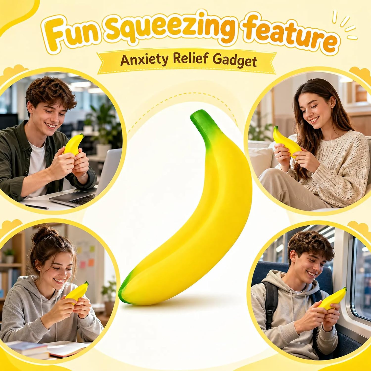 1~4Pcs Funny Simulated Banana, - Baby Food Banana ulasan dan harga