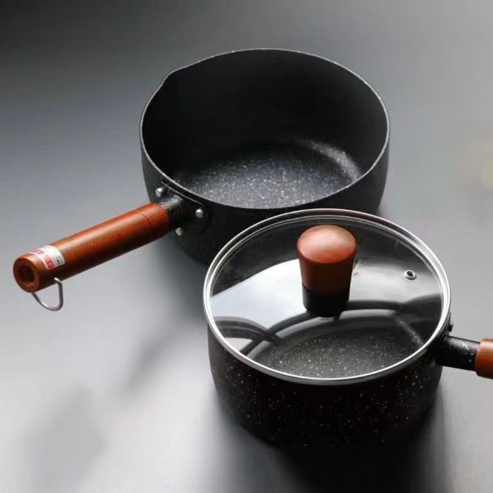 Non-Stick Milk Pot Wood Handle - Baby Food Japan ulasan dan harga
