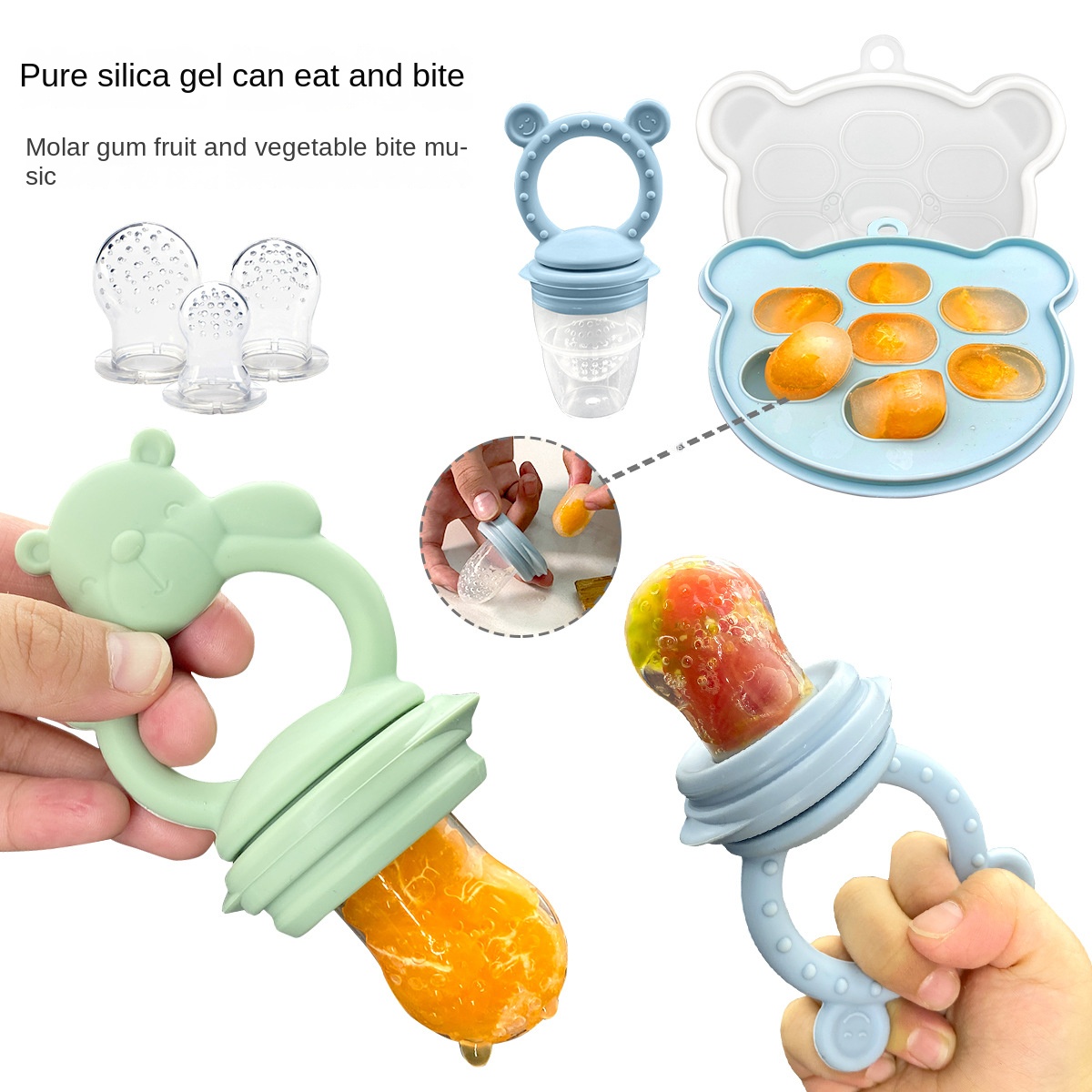 Food Grade Silicone Baby Teeth - Baby Food Bites ulasan dan harga