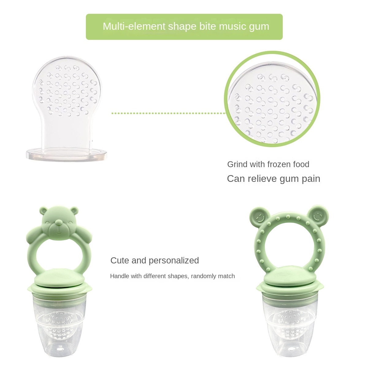 Food Grade Silicone Baby Teeth - Baby Food Bites ulasan dan harga