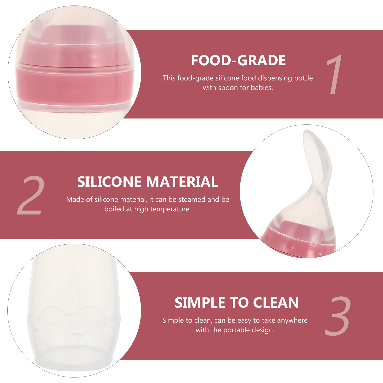 Baby Food Feeder Silicone Sque - Baby Food Dispensing Spoon ulasan dan harga